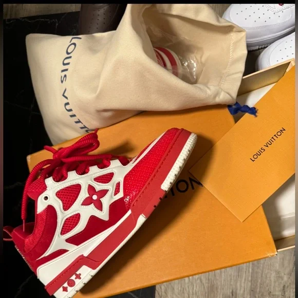 Red LV Skate Sneaker